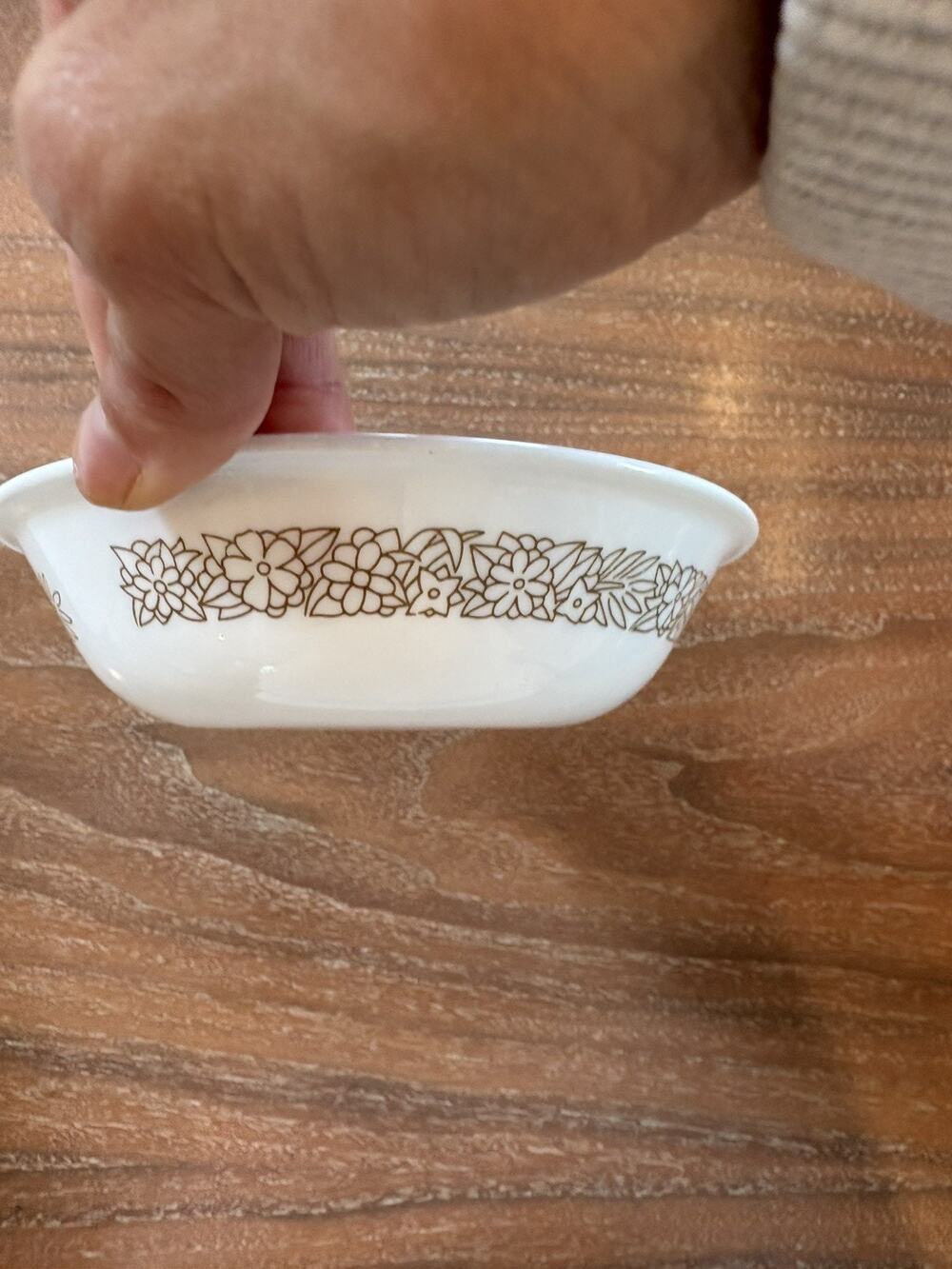 Vintage Corelle Woodland Brown 5 1/4" Fruit Bowl Made in USA
